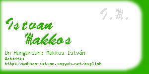 istvan makkos business card
