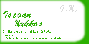 istvan makkos business card